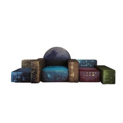 Gaetano Pesce Italian Cassina Limited Edition Sofa in Cotton and Linen Fabric