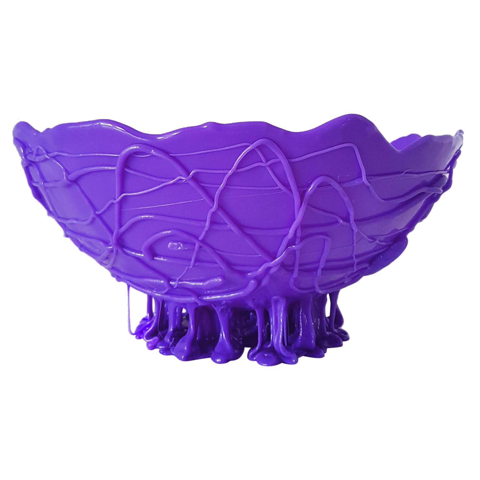 Gaetano Pesce Italian Contemporary Violet Decorative Basket in Polyurethan Resin For Sale