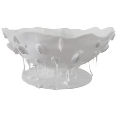 Gaetano Pesce Italian Contemporary White Decorative Basket in Polyurethan Resin