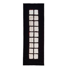 Gaetano Pesce Italian Wall Mirror with Black Fabric Frame, Bordeaux Red Resin