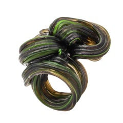 GAETANO PESCE Milano, Italie 2011 première édition de bague sculpturale en caoutchouc de forme libre