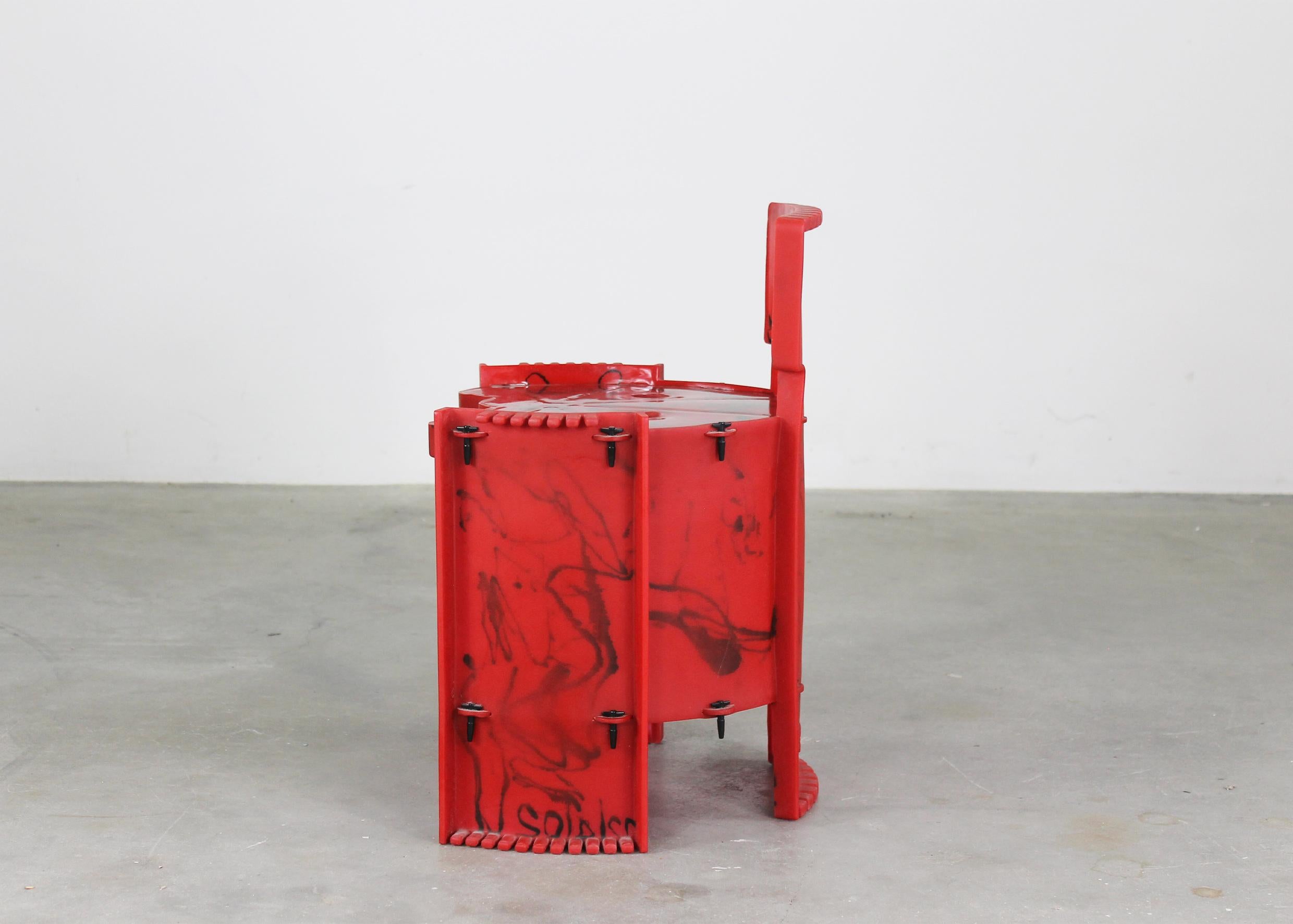 Other Gaetano Pesce Nobody's Perfect Small Chair in Red Resin by Zerodisegno 2000s For Sale