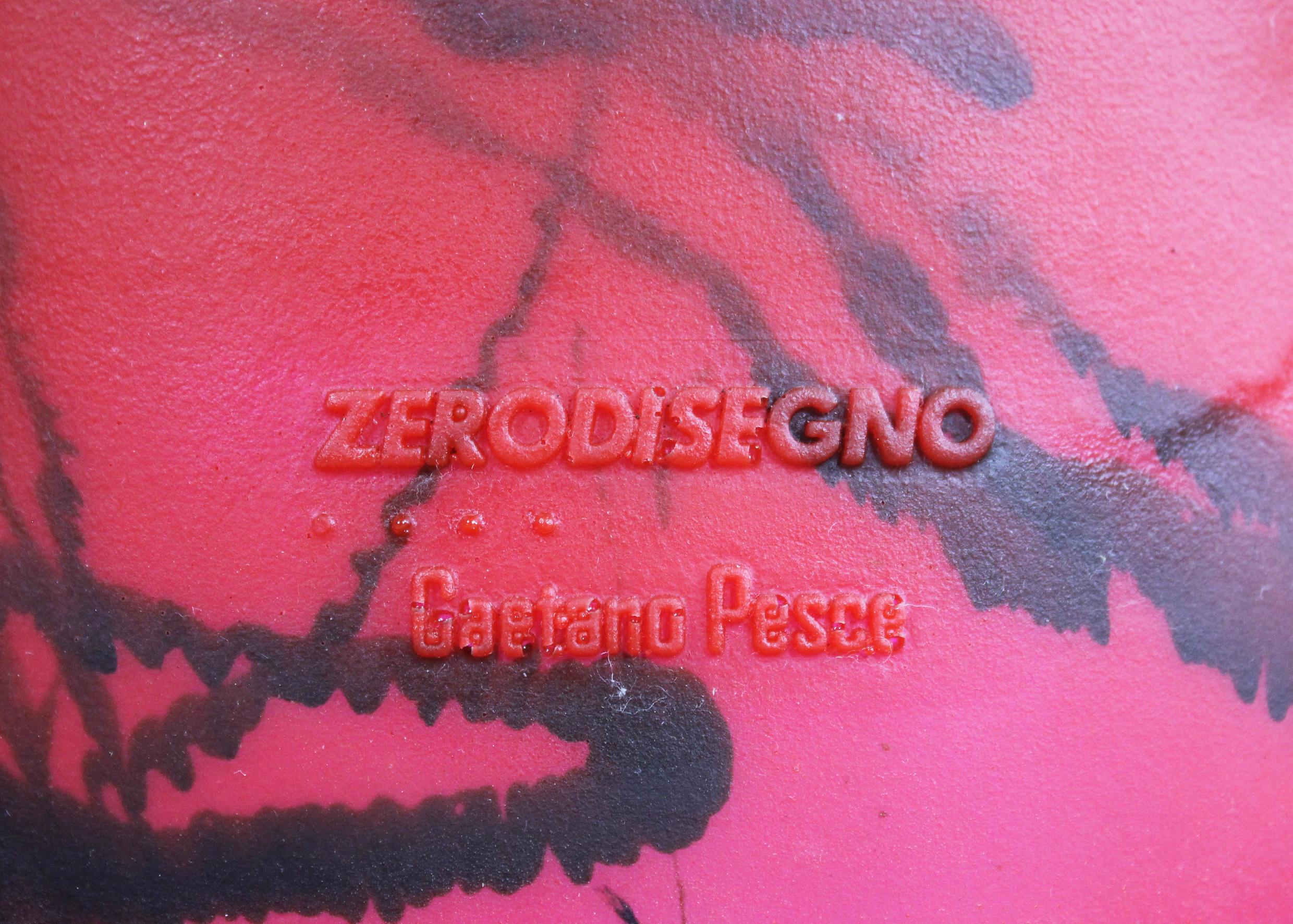 Gaetano Pesce Nobody's Perfect Small Chair in Red Resin by Zerodisegno 2000s For Sale 1