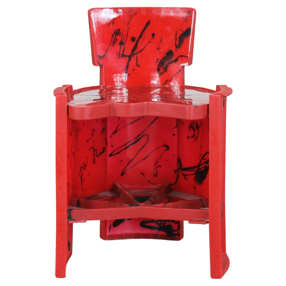 Gaetano Pesce Nobody's Perfect Small Chair in Red Resin by Zerodisegno 2000s For Sale