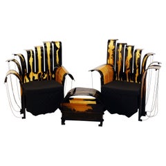 Gaetano Pesce Sillas Nobody's Royal con otomana Nobody's Pouf