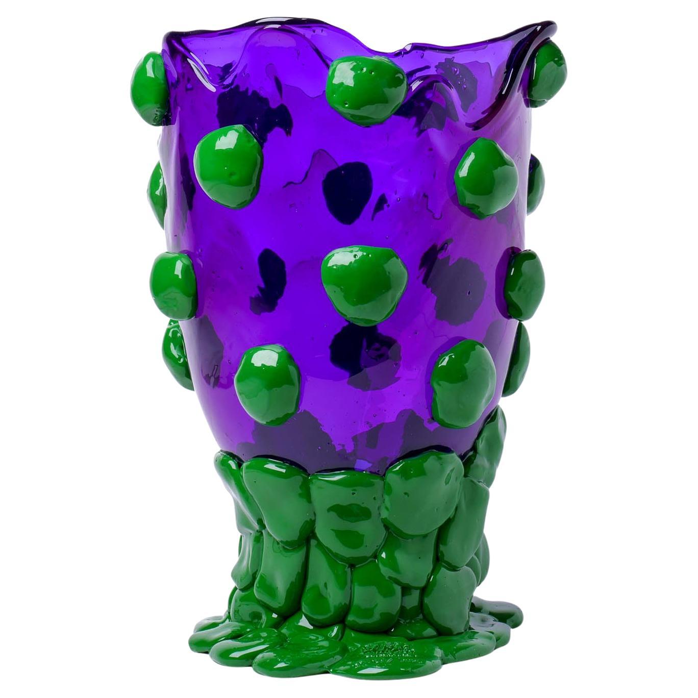 Jarrón Contemporáneo Gaetano Pesce Nugget XL Resina Violeta Verde