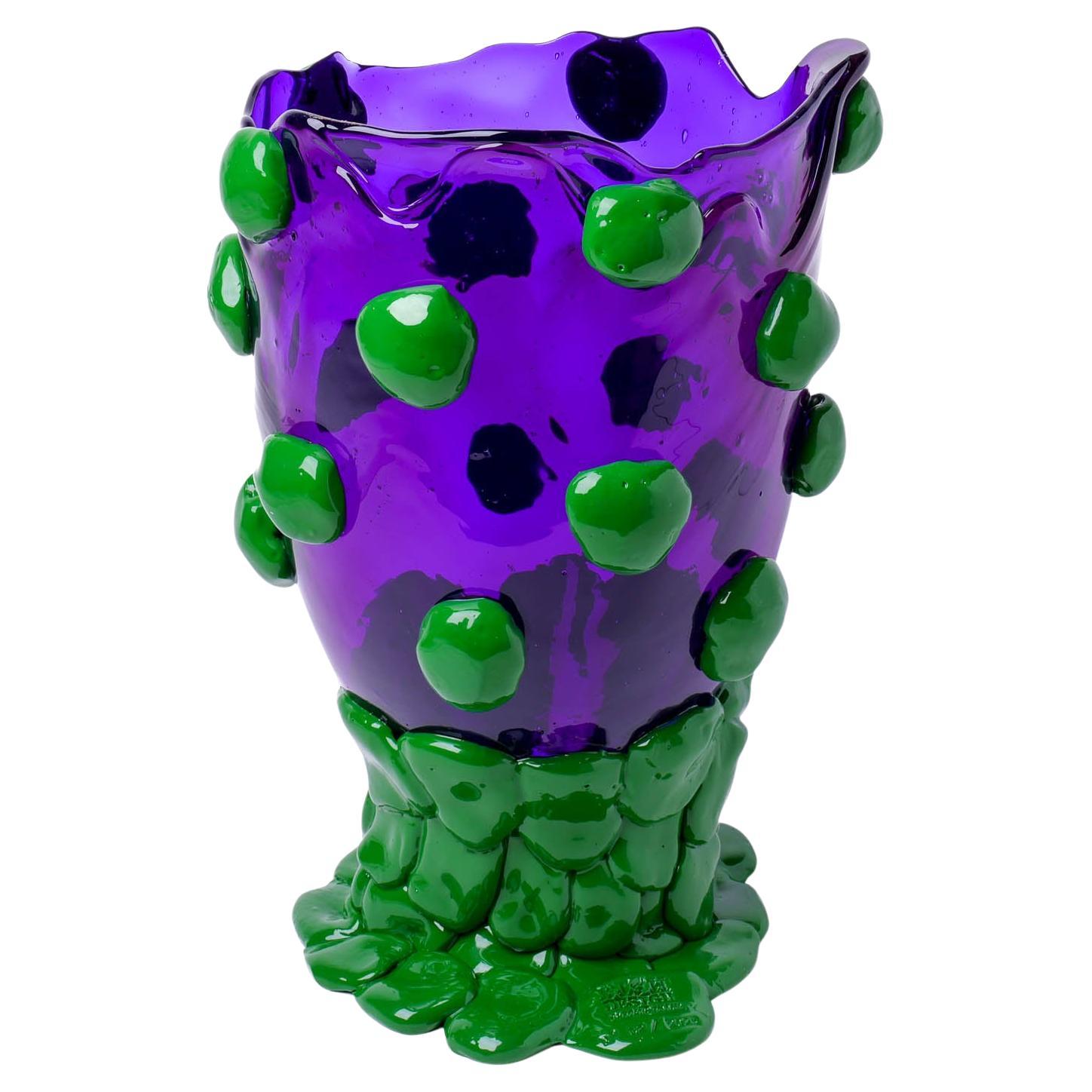 Jarrón Contemporáneo Gaetano Pesce Nugget M Resina Violeta Verde en venta