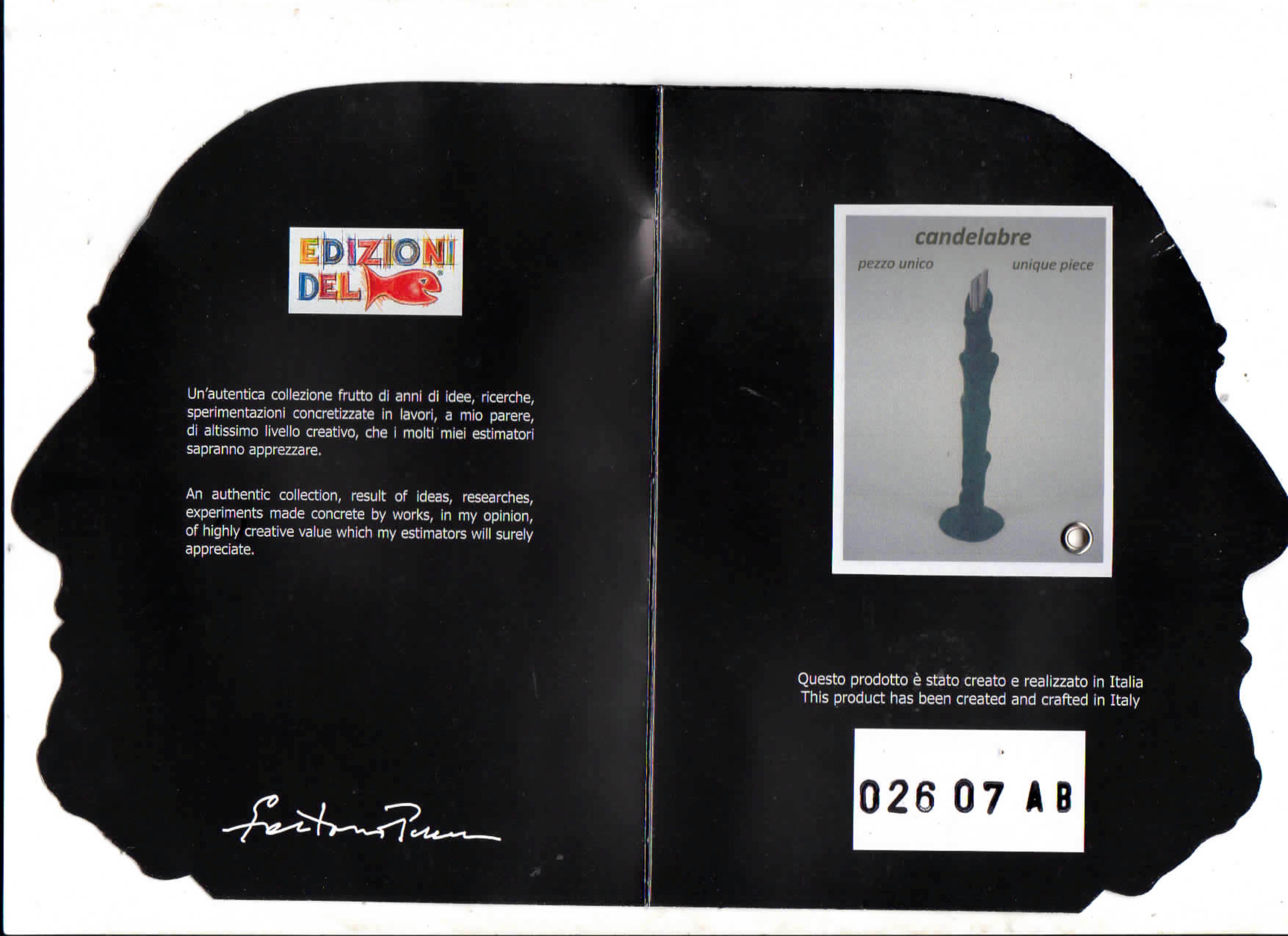 Periodo contemporaneo Gaetano Pesce per Meritalia Candelabro Edizioni del Pesce, Italia 2000s in vendita