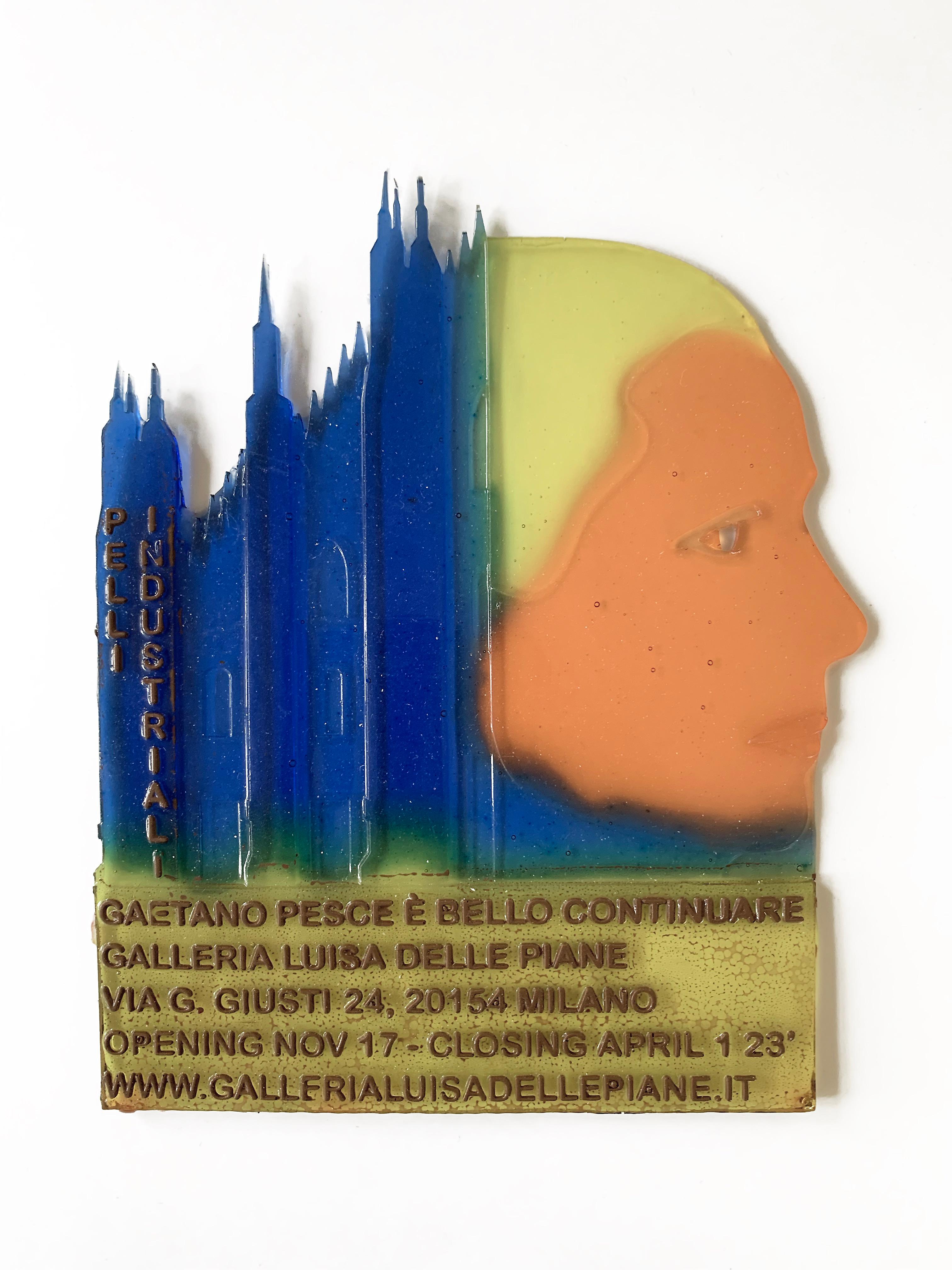 Here's a pair of very recent Gaetano Pesce resin invitations that have a highly stylized cityscape as their primary or shared feature. Each of these is more structured than Pesce's freeform invitations and suggests being hand-crafted in a different