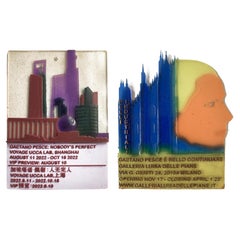 Gaetano Pesce Resin Invitations, Set of 2 with Dramatic Cityscapes