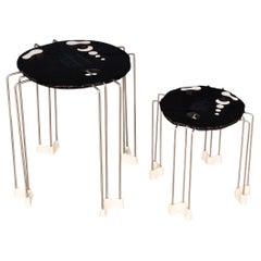 Gaetano Pesce Skulpturale Couchtische aus schwarzem Harz, Fish Design