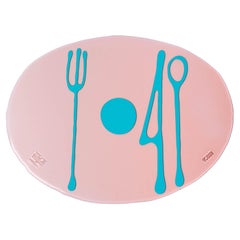 Gaetano Pesce Set of 4 Table Mates Placemats Resin Light Ruby Turquoise