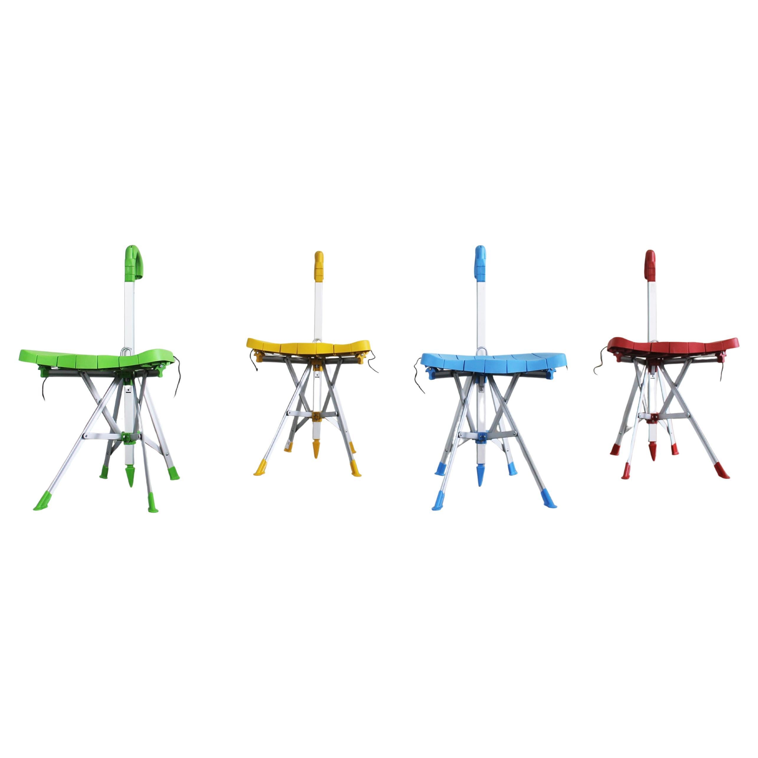 Gaetano Pesce Set of Four Multicoloured Umbrella Chairs by Zerodisegno 1990s