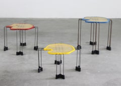 Gaetano Pesce Set of Three Nesting Play Tables in Resin by Fish Design 1999