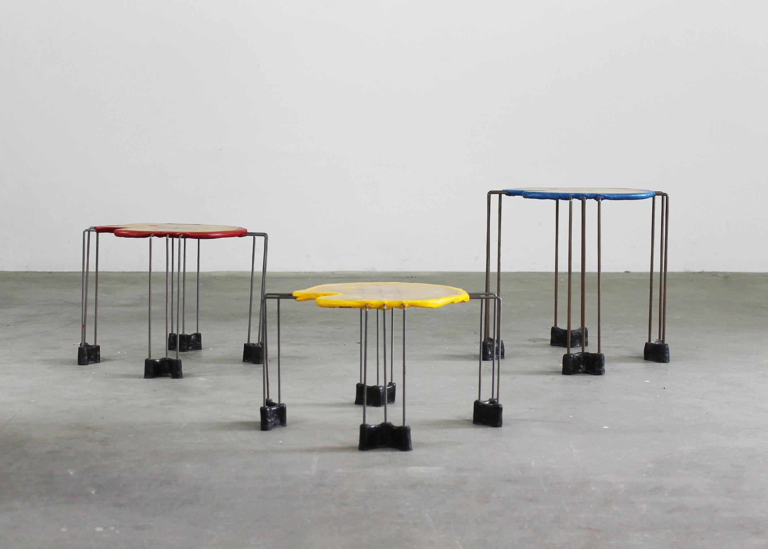 European Gaetano Pesce Set of Three Nesting Play Tables in Resin by Fish Design 1999 For Sale