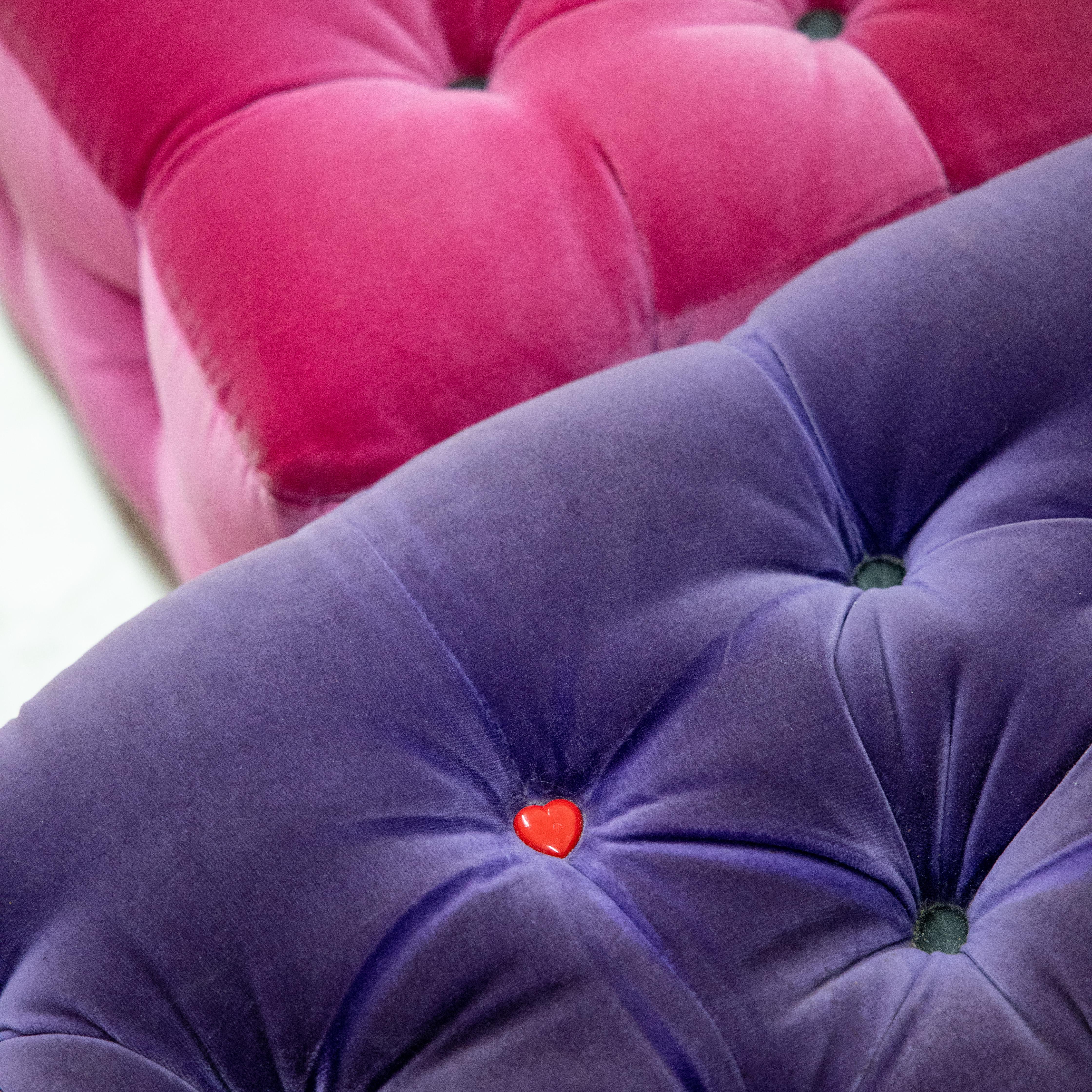 Sofa designed by Gaetano Pesce (*1939) for Meritalia, designed in 2005. This sofa consists of five modules in pink and purple. The shape of 