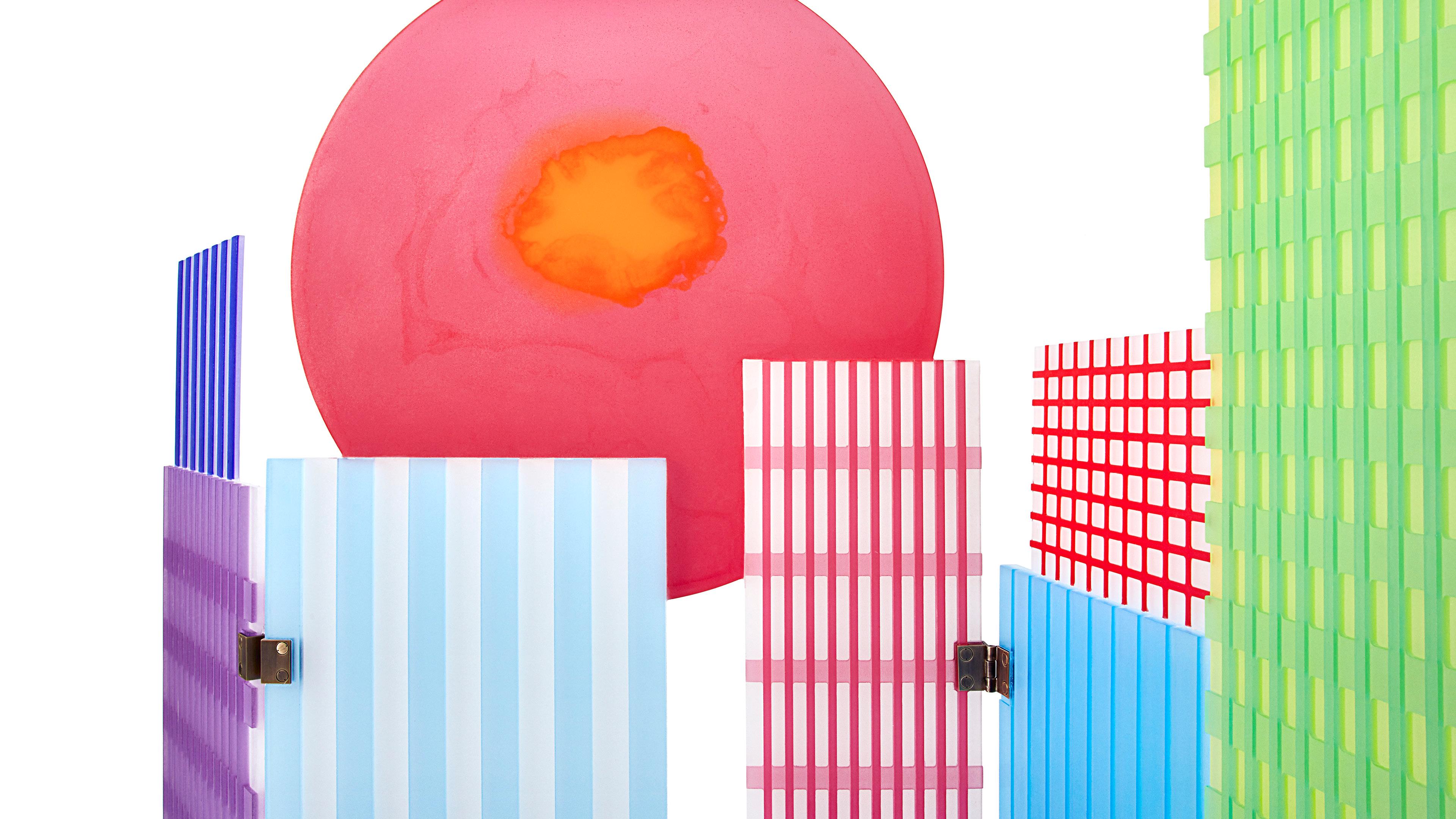 Resin Gaetano Pesce Tramonto A New York Screen For Cassina For Sale