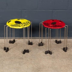Gaetano Pesce Triple Play Side Tables, Resin & Steel, 21st Century