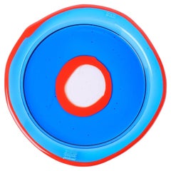 Gaetano Pesce Try-Tray rond moyen Bleu céleste, Terracotta