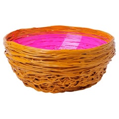 Gaetano Pesce Tutti Frutti I Special L Resin Basket Ochre Fuchsia