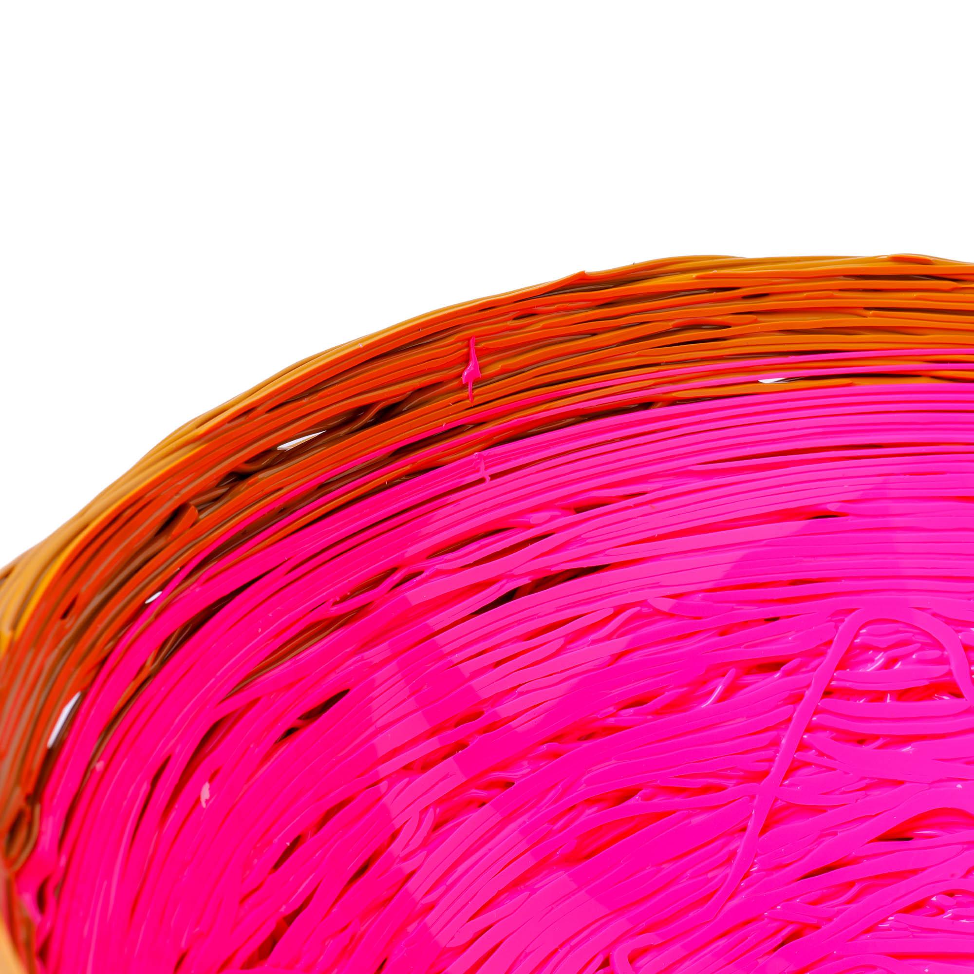 Gaetano Pesce Tutti Frutti I Special M Resin Basket Ochre Fuchsia In New Condition For Sale In barasso, IT