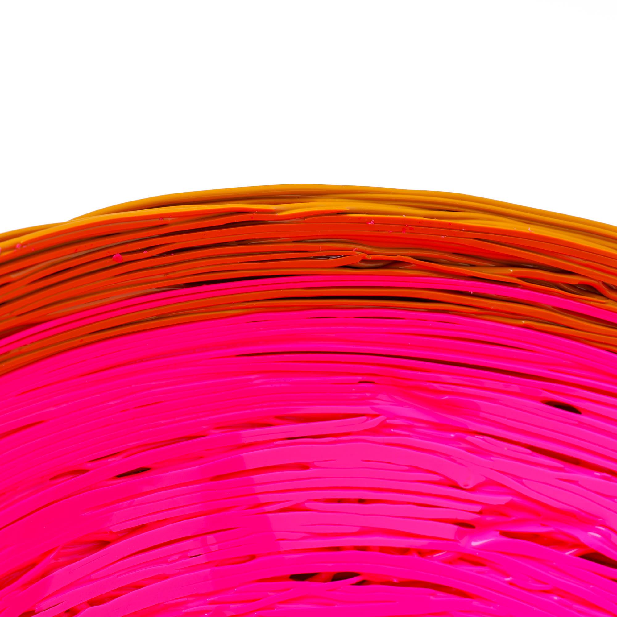 Gaetano Pesce Tutti Frutti I Special M Resin Basket Ochre Fuchsia For Sale 1