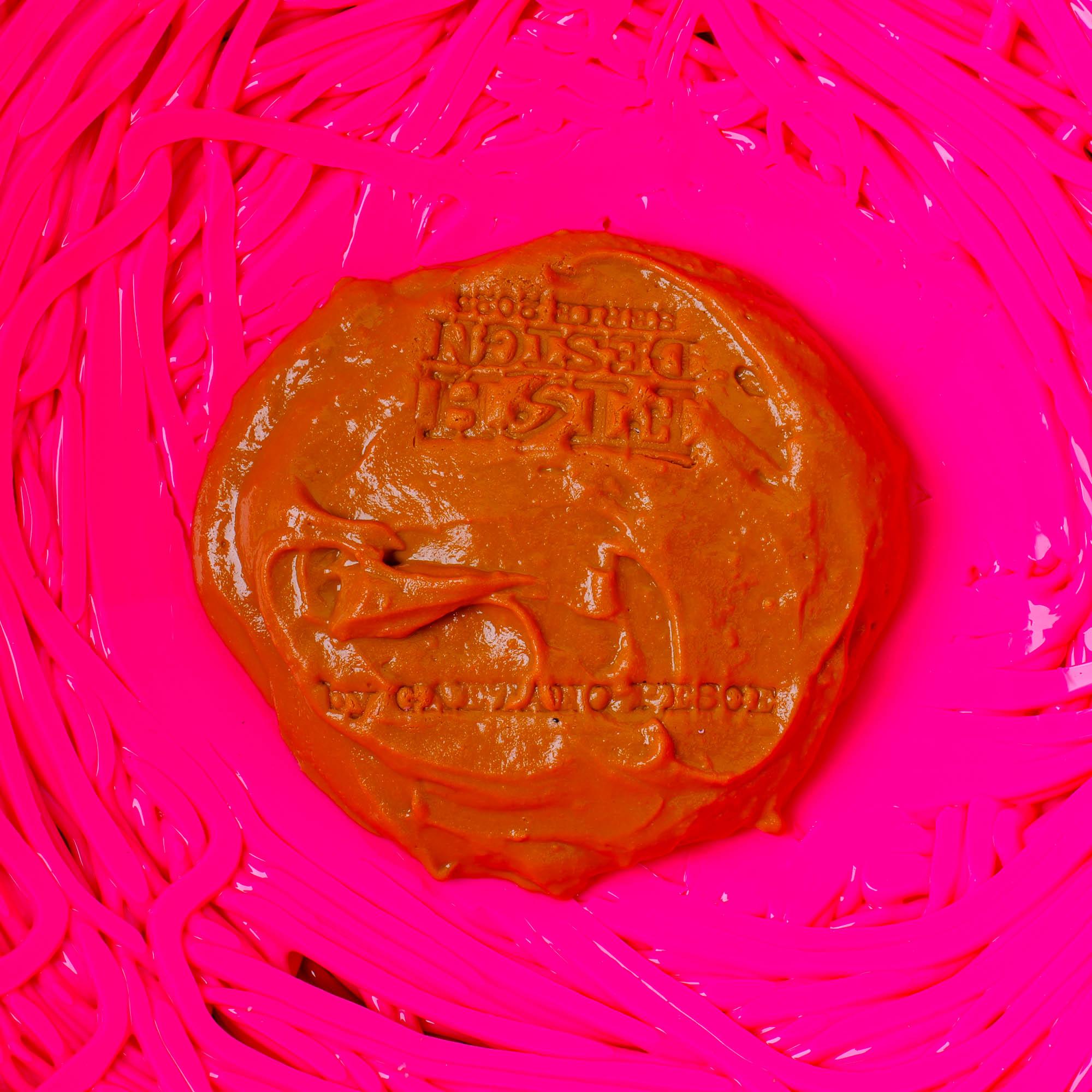 Gaetano Pesce Tutti Frutti I Special M Resin Basket Ochre Fuchsia For Sale 2