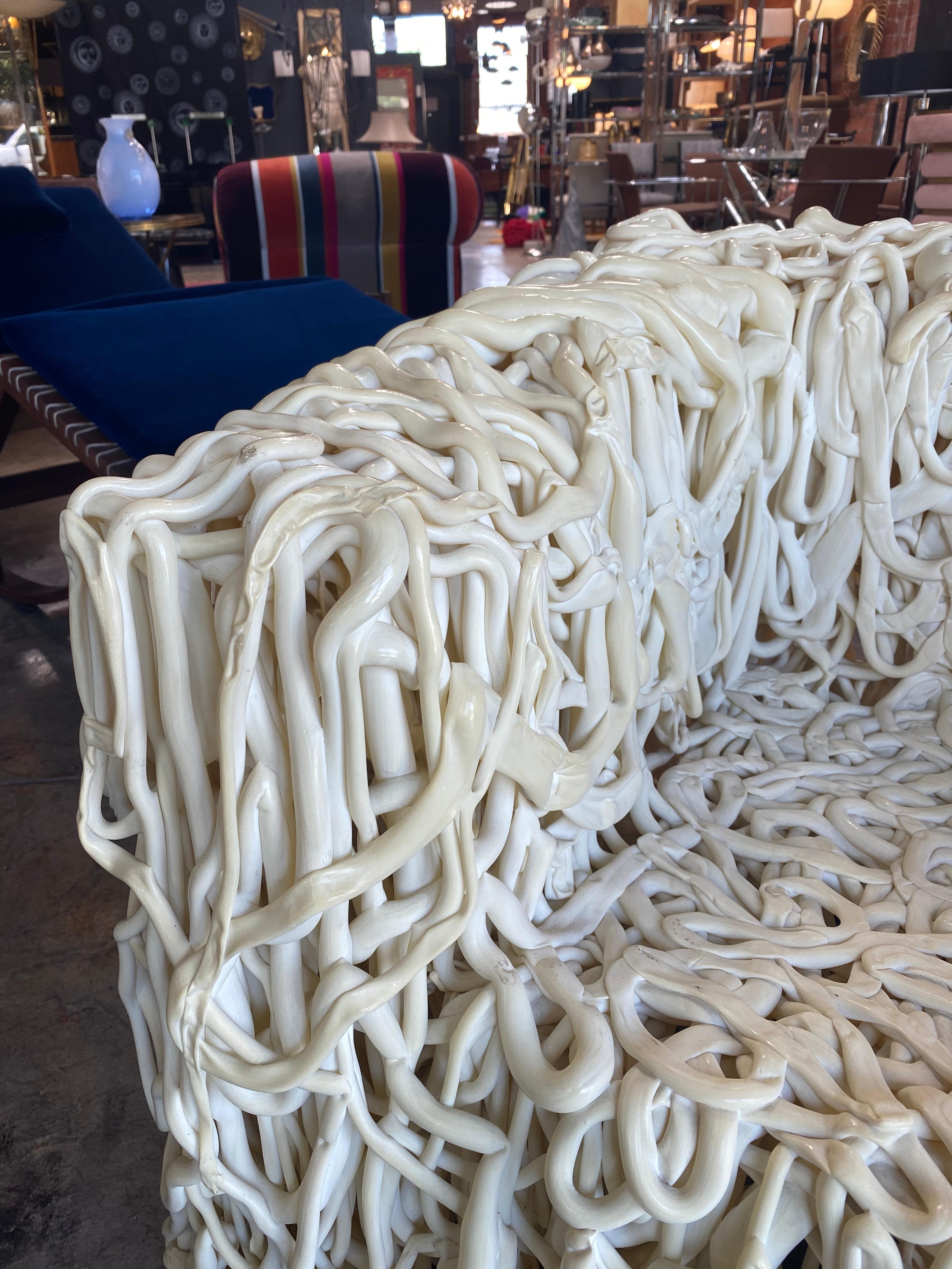Plastic Gaetano Pesce, White Silicone Curb Chair 