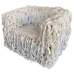 Chaise à boucle en siliconé blanc «enza Fine » de Gaetano Pesce pour Meritalia, 2010
