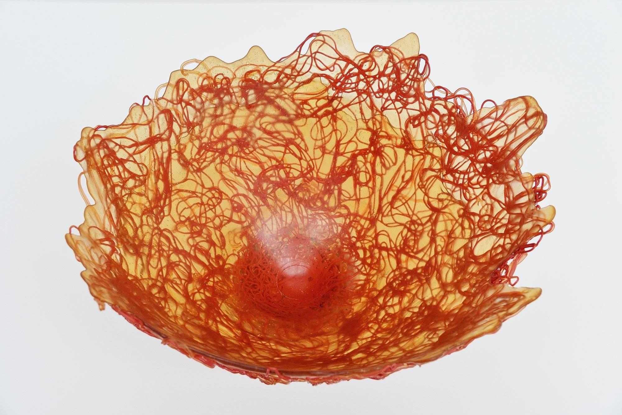 Italian Gaetano Pesce Extra Large Spaghetti Bowl for Fish Design, 2004