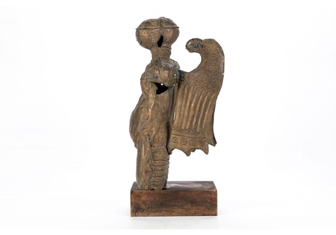 Gaetano Pompa Mid-Century Cast and Gilt Bronze, Winged Deity For Sale 4