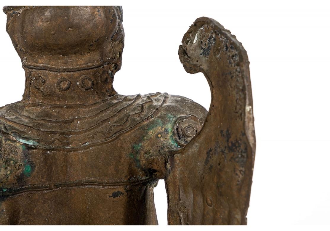 Gaetano Pompa Mid-Century Cast and Gilt Bronze, Winged Deity For Sale 7