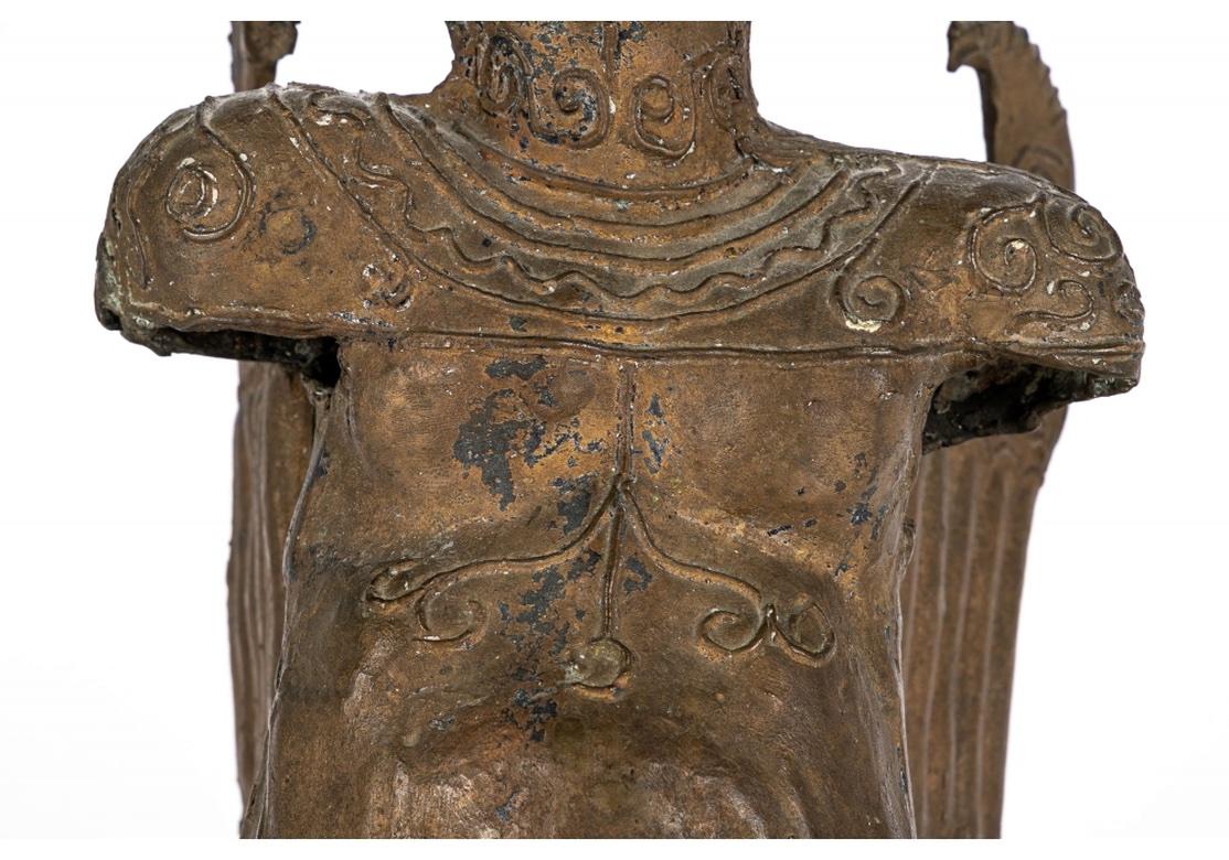 Italian Gaetano Pompa Mid-Century Cast and Gilt Bronze, Winged Deity For Sale