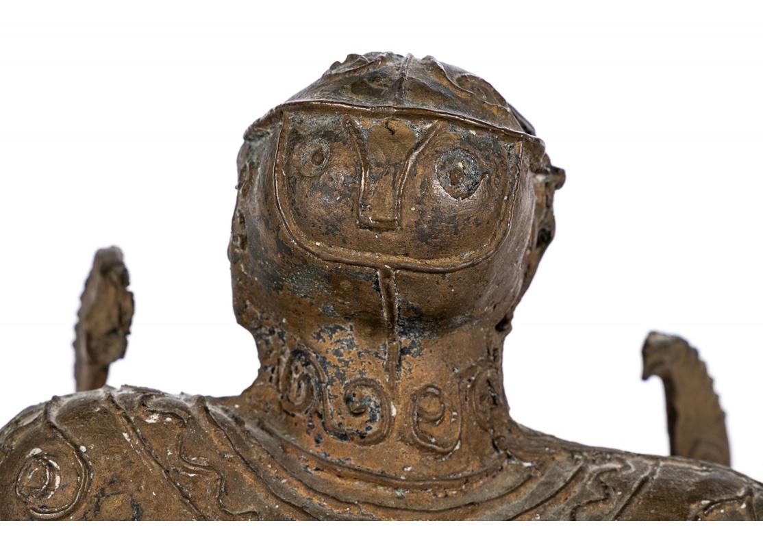 Gaetano Pompa, gegossene und vergoldete Bronze, geflügelte Gottheit, Mitte des Jahrhunderts (Gegossen) im Angebot