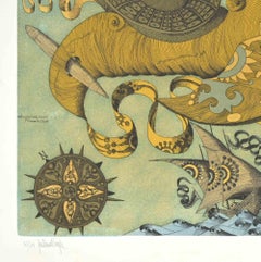 BUNDLE OF TWO The Imaginary Animal -  Etching by Gaetano Pompa - 1970s