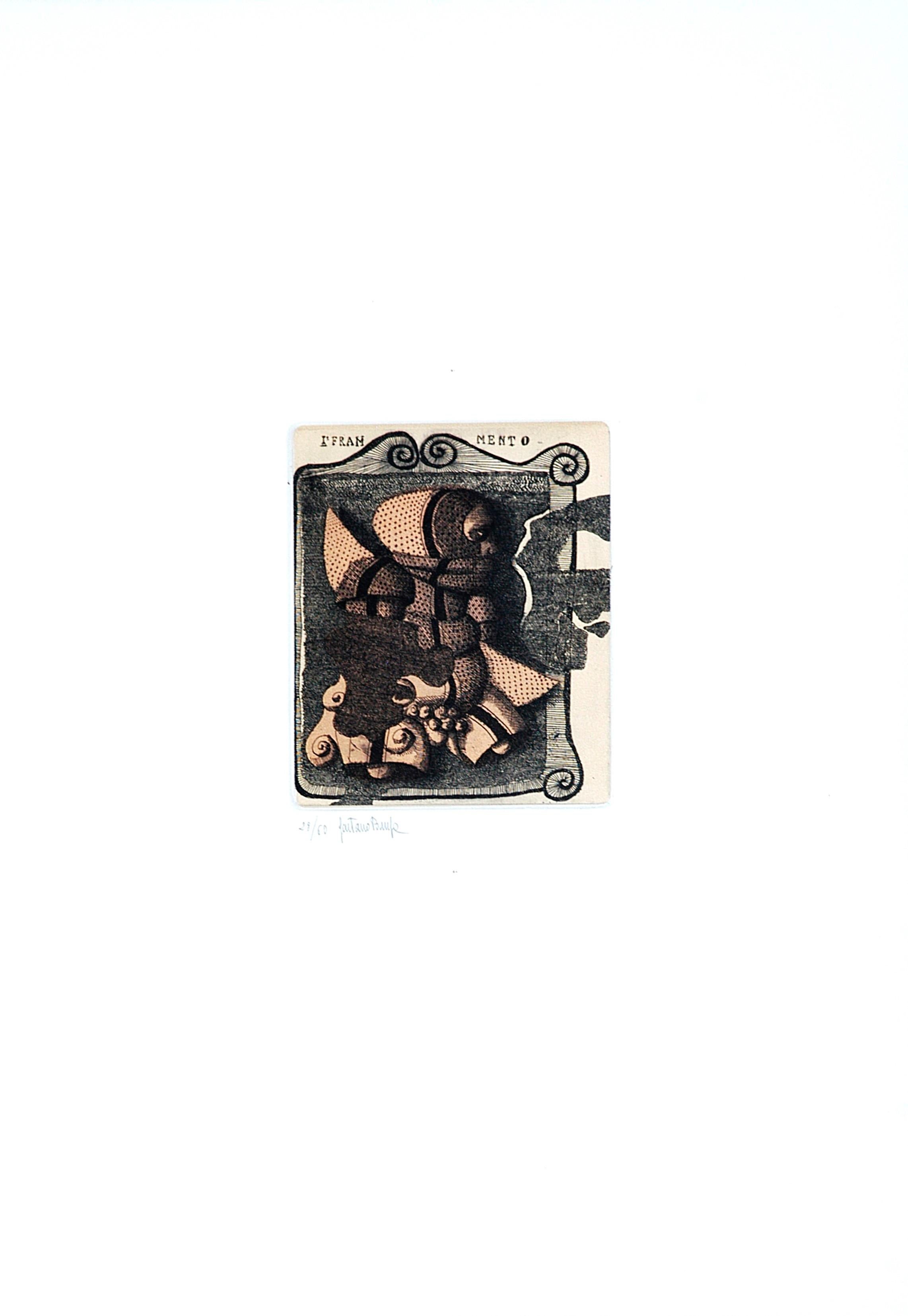 Fragment - Etching by Gaetano Pompa - 1980s For Sale 2