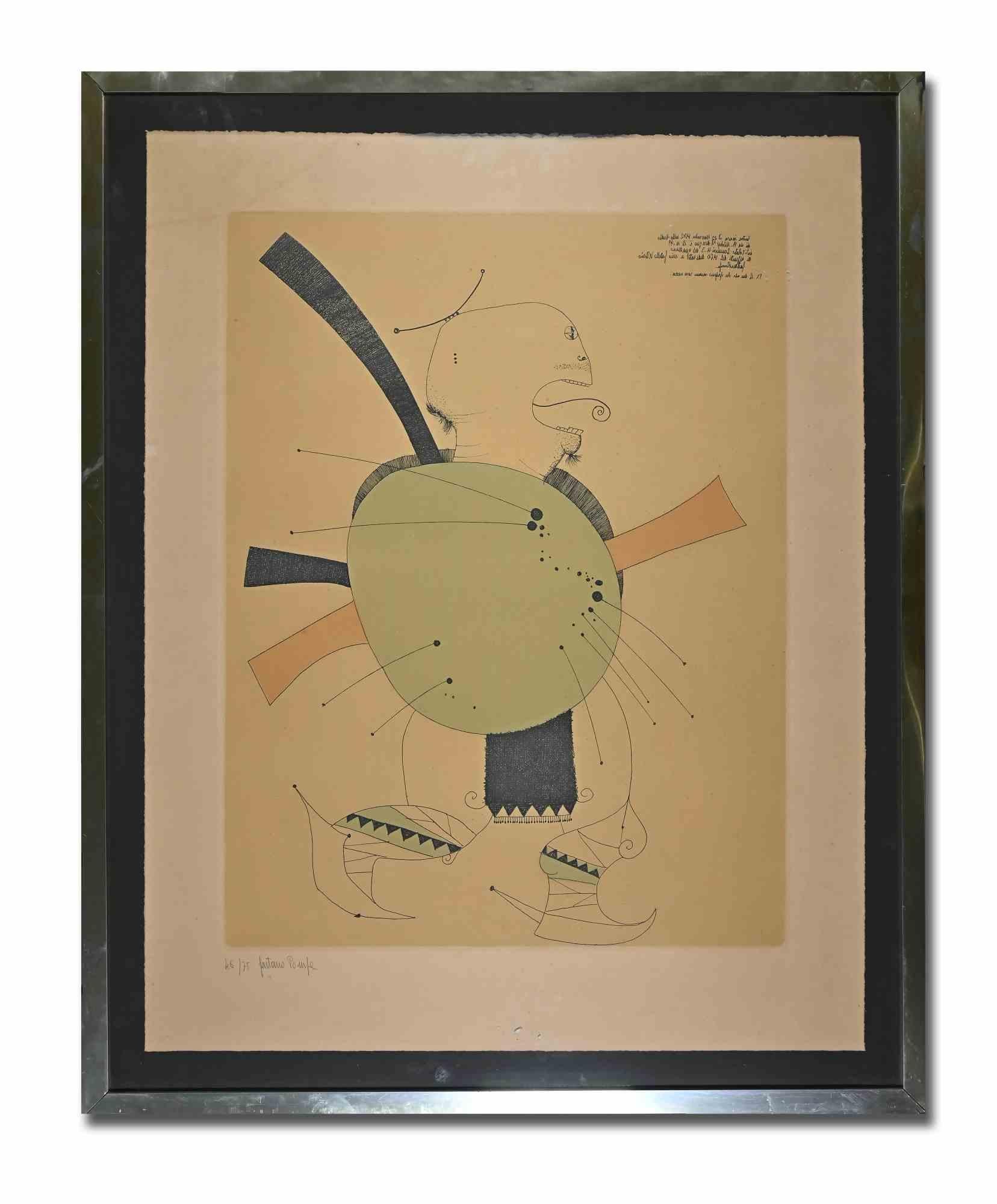 Samurai n. 3 is an original contemporary artowork realized by Gaetano Pompa.

Mixed colored etching and heliography.

Hand signed and numbered on the lower left. Edition of 46/75.

Includes frame: 91 x 73 cm

Provenance: Galleria Rondanini (label on