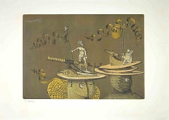 The Imaginary Men - Etching by Gaetano Pompa - 1970s