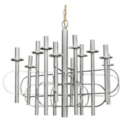 Gaetano Sciolari Lustre à 12 lumières chromées