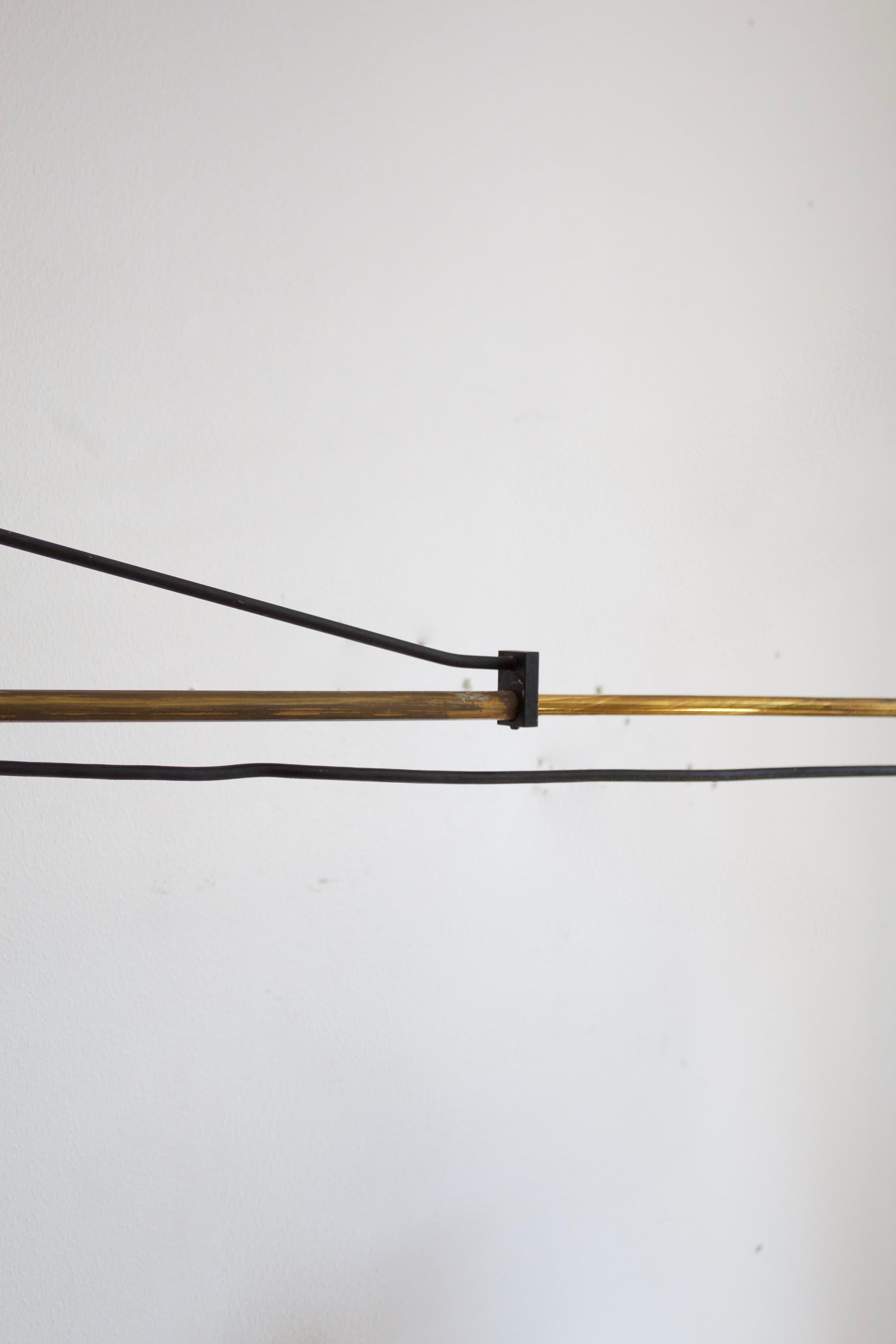 Gaetano Sciolari, Adjustable Wall Light, Metal, Brass, Stilnovo, Italy, 1954 In Good Condition In High Point, NC