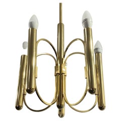 Gaetano Sciolari brass Chandelier 5 Lights design