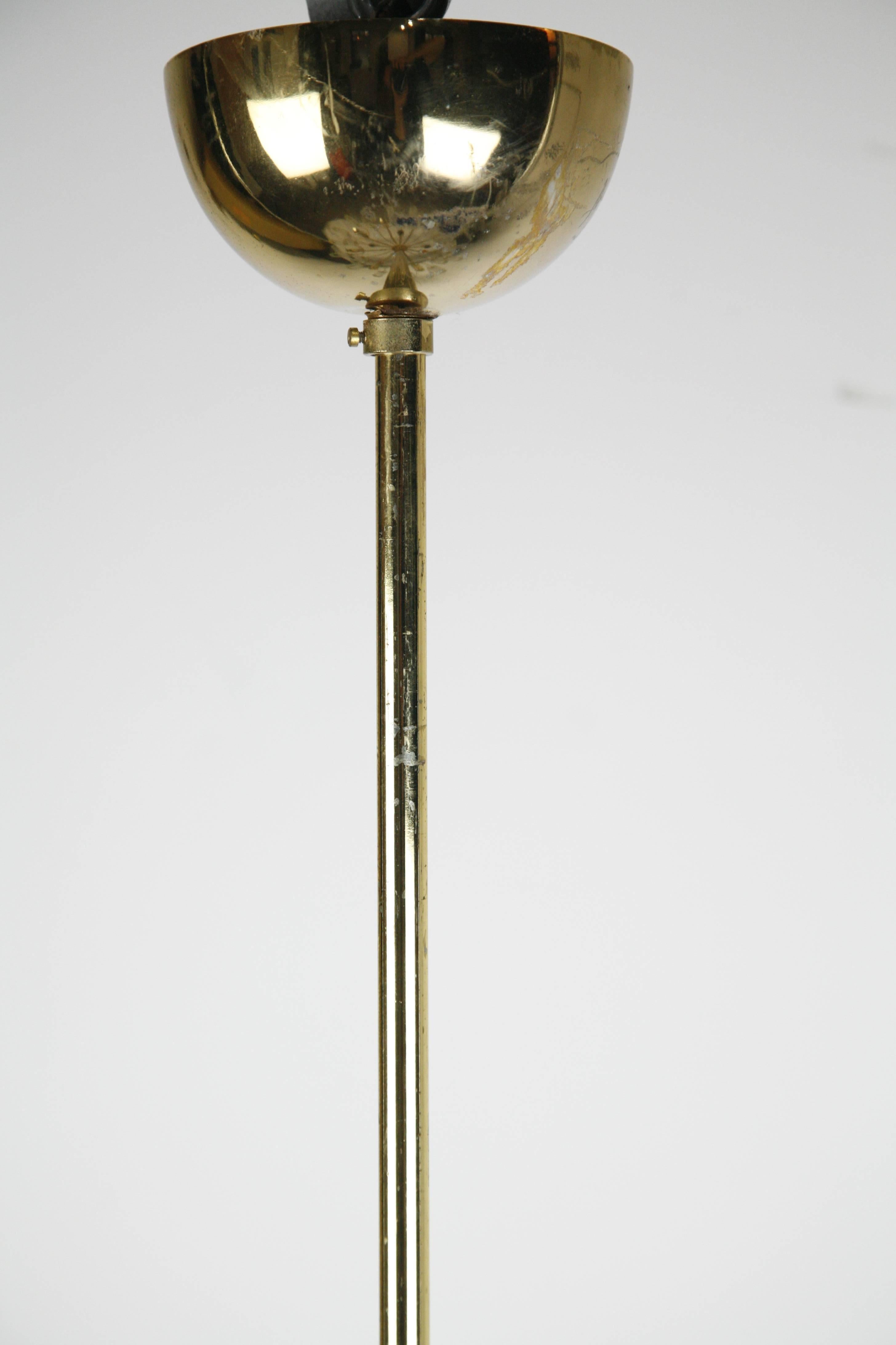 Gaetano Sciolari Brass Chandelier with Crystal Ornaments, 1960 Italy For Sale 10