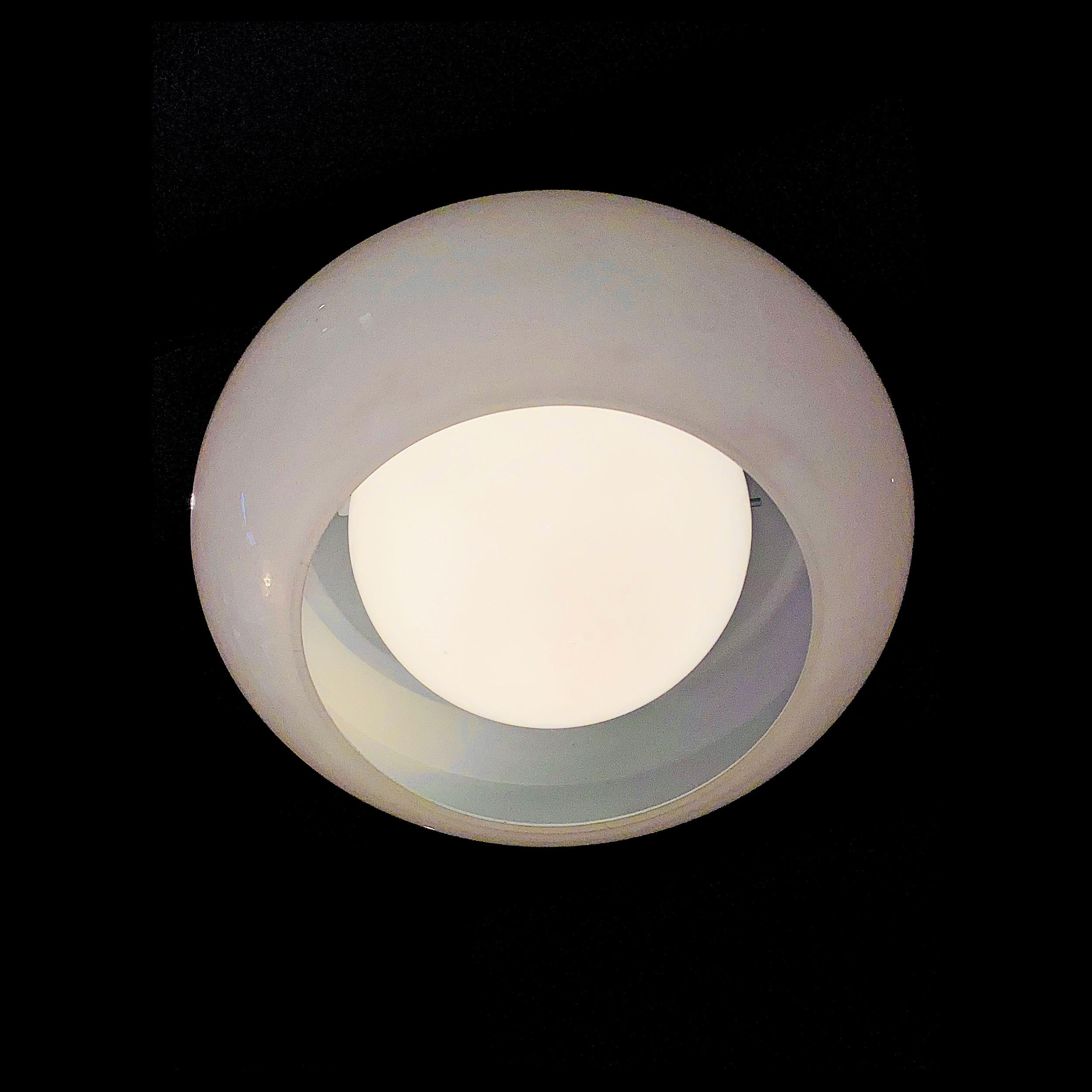 Aluminium Lustre Gaetano Sciolari en verre moulé et aluminium anodisé Ecolight Milan en vente