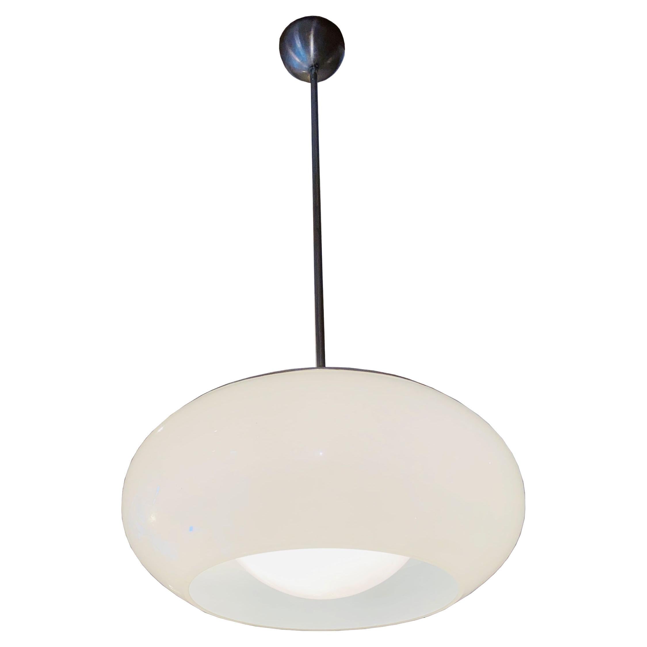 Lustre Gaetano Sciolari en verre moulé et aluminium anodisé Ecolight Milan en vente