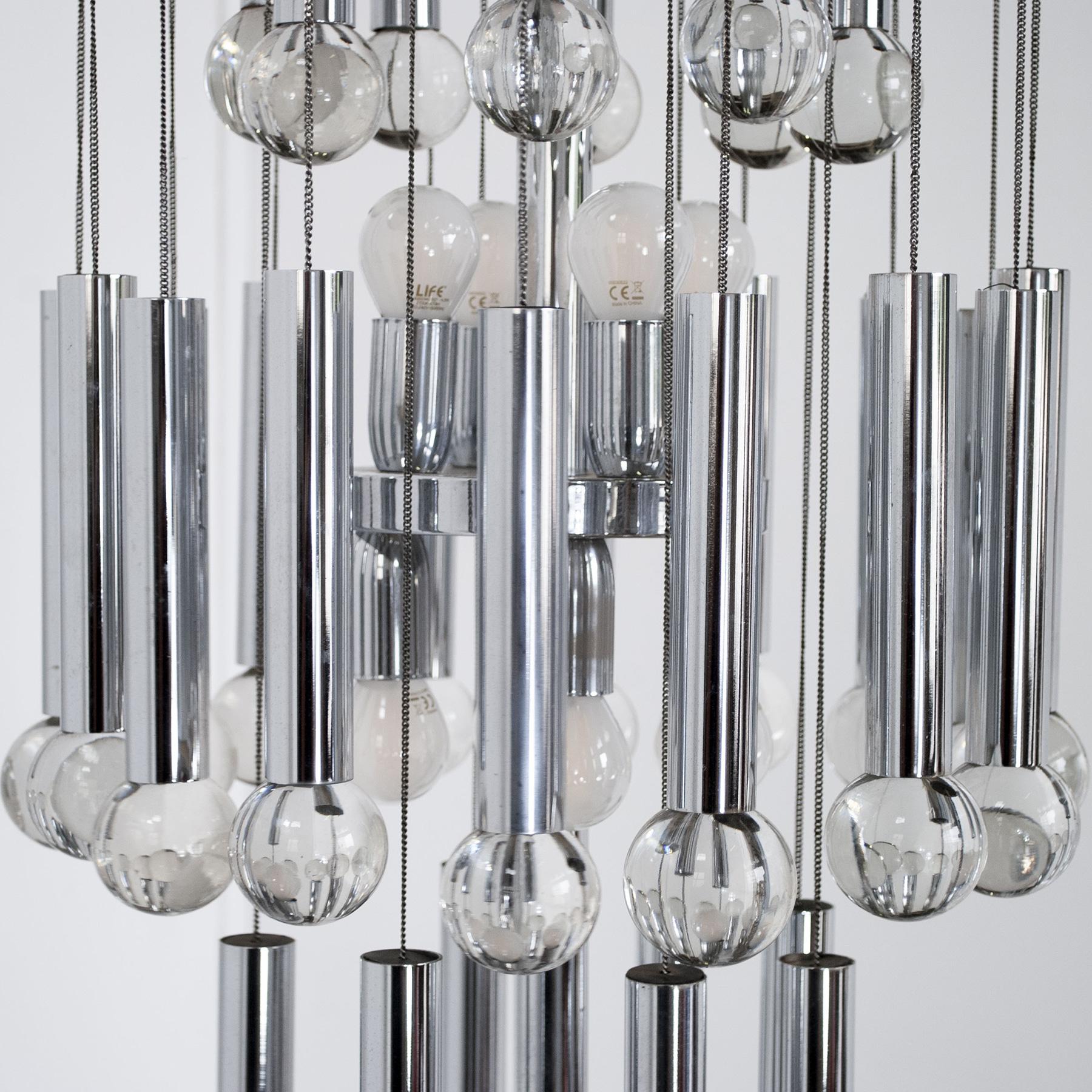 Gaetano Sciolari chandelier late sixties For Sale 1