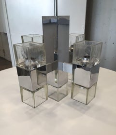 Gaetano Sciolari Cube Chrome Chandelier