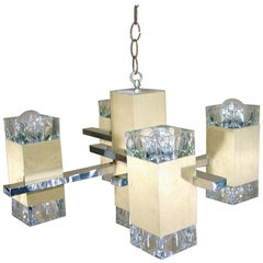 Gaetano Sciolari "Cubic" Chrome Chandelier
