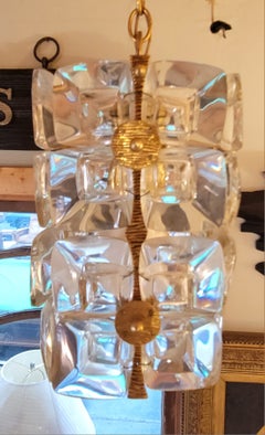 Gaetano Sciolari for Palwa Crystal Pendant Light