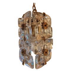 Gaetano Sciolari for Palwa Crystal Pendant Light