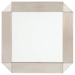 Gaetano Sciolari for Valenti Chrome Square Mirror, Italy, circa 1970